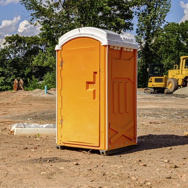 can i customize the exterior of the porta potties with my event logo or branding in Huntington Oregon